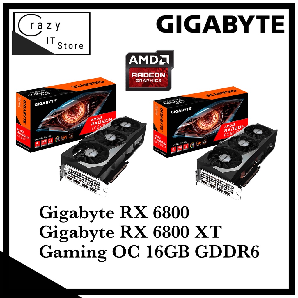 Gigabyte Radeon RX 6800 | RX 6800 XT Gaming OC 16GB GDDR6 Graphic Cards ...