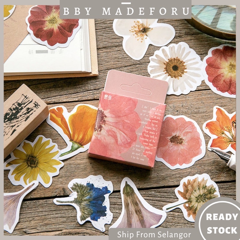 [READY STOCK] Flower Petal Bouquet 45pcs Box Sticker for DIY Journal ...