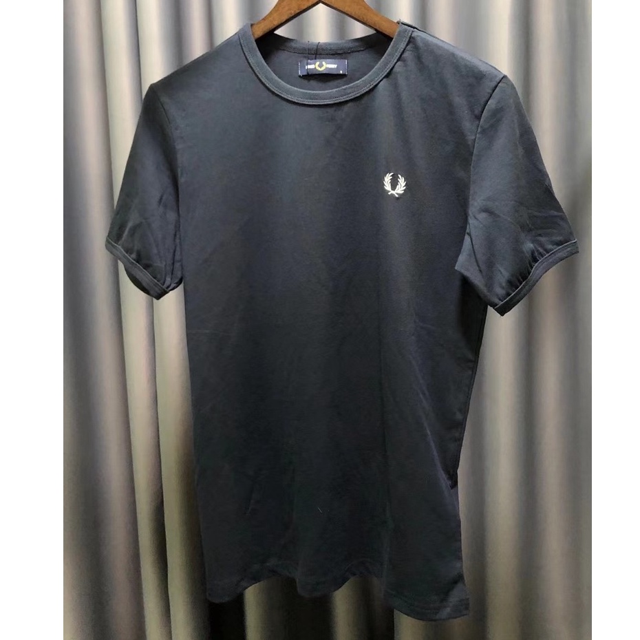 ORIGINAL Fred Perry M9582 - solid color T-Shirt - (Black/White/Royal ...