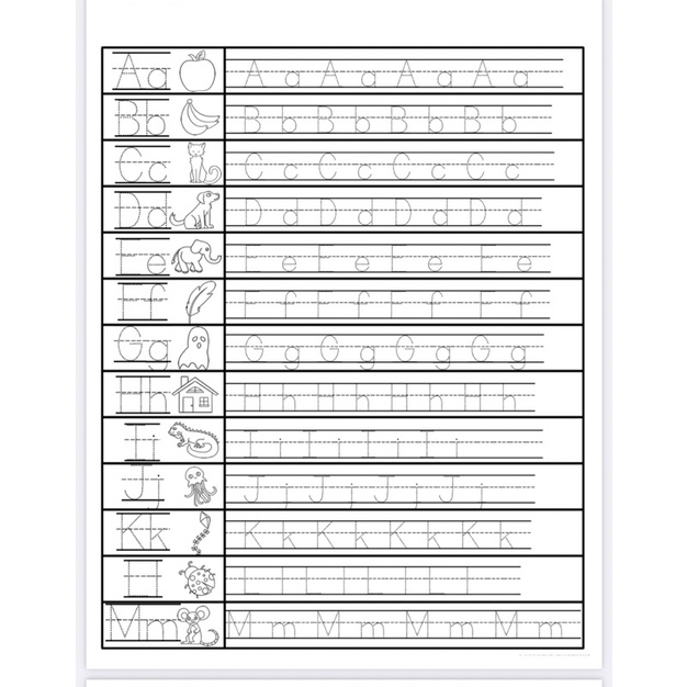 Days of the week worksheet tracing A-Z worksheet tracing Alphabet ...