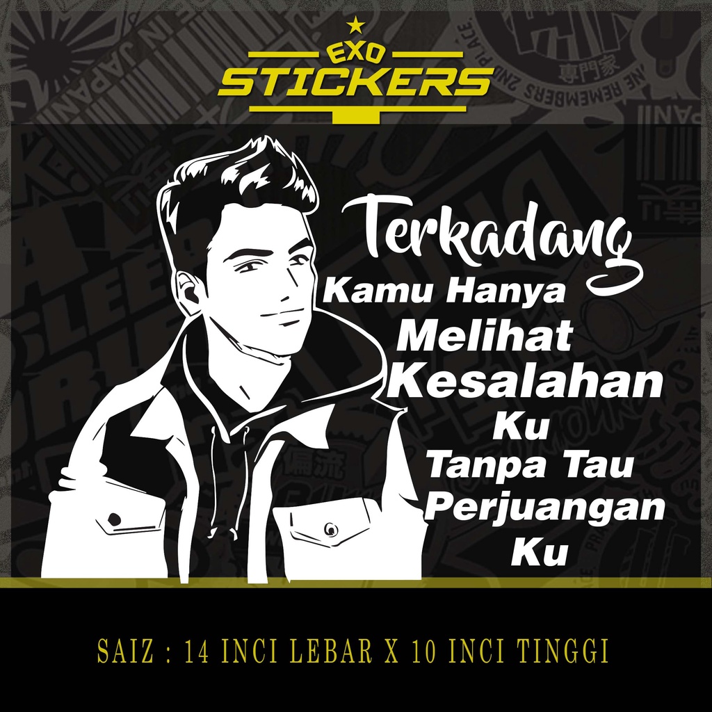 Sticker Ayat Lelaki Kacak untuk cermin lori van kereta | Shopee Malaysia