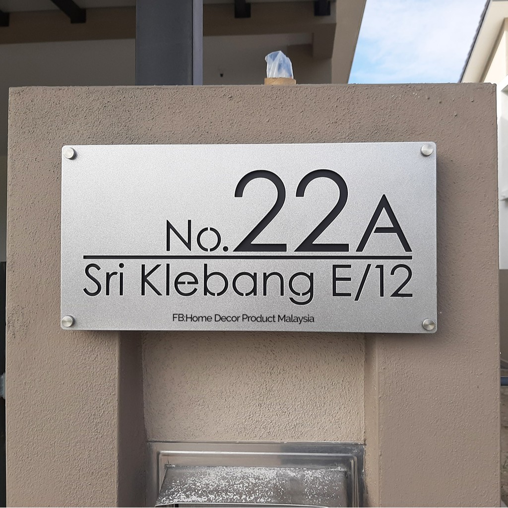 Heavy Duty Powder Coat Metal House Number Plate Address Sign Business