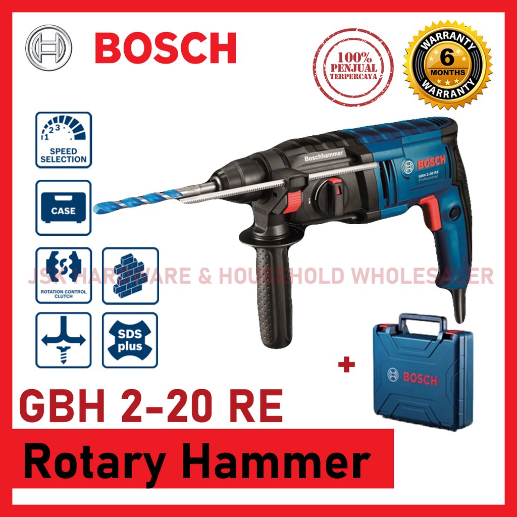 [READY STOCK] BOSCH Rotary Hammer/ Hammer Drill SDS Plus GBH 220 RE