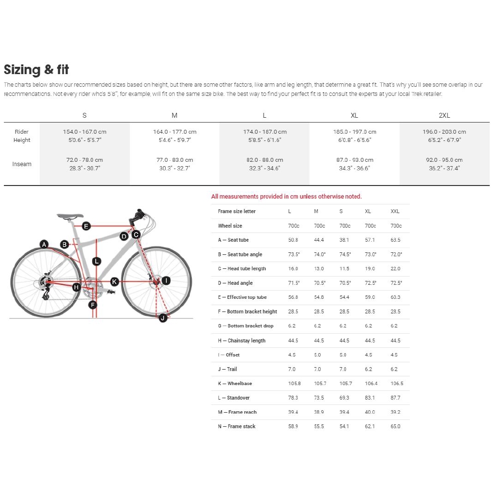 Trek fx2 frame size sale