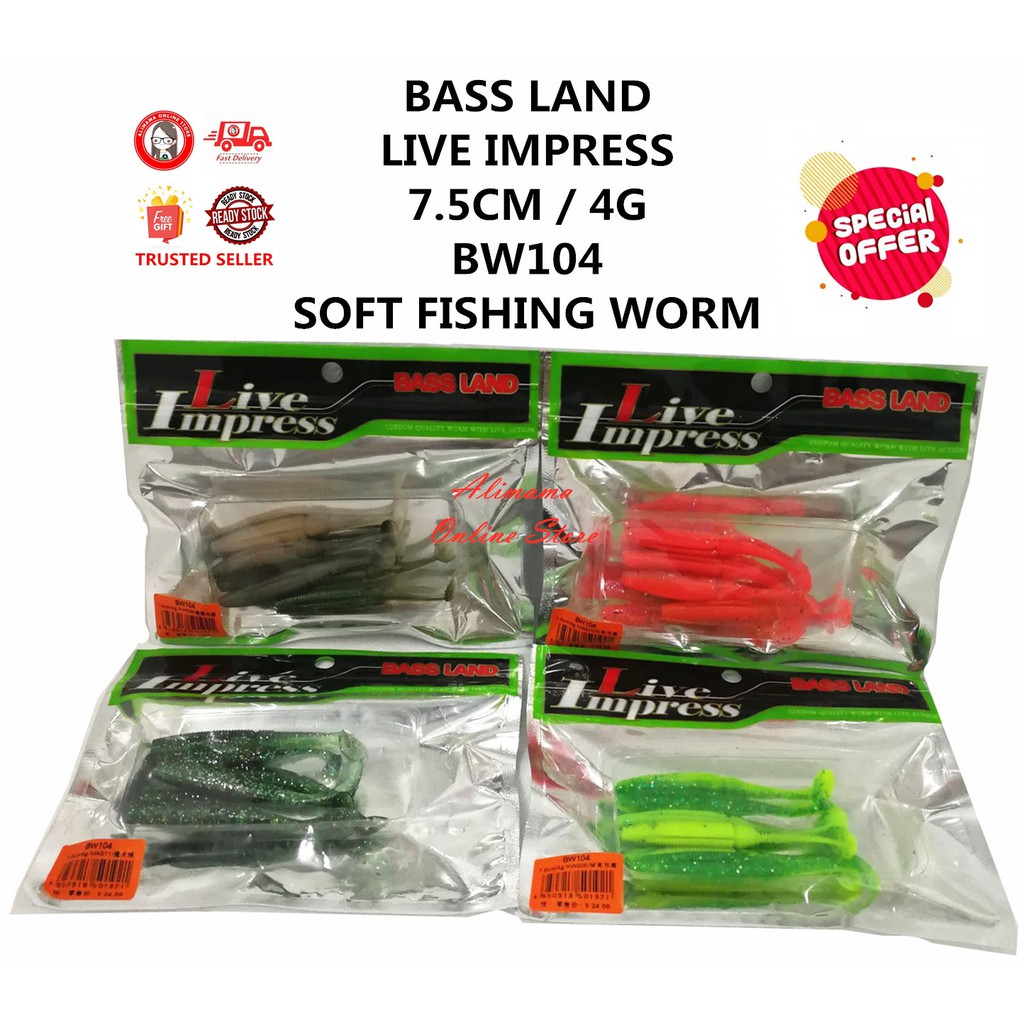 BASS LAND LIVE IMPRESS 7.5CM / 4G BW104 SOFT FISHING LURE