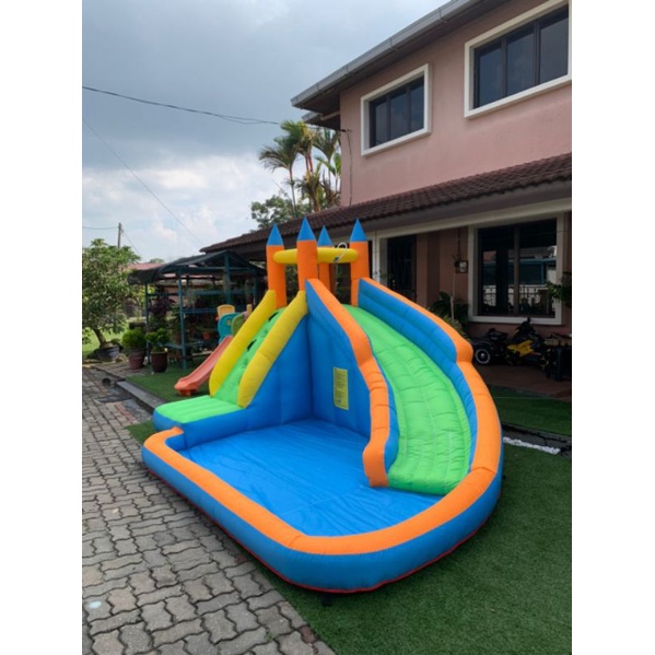 Inflatable swimming pool with slide | Shopee Malaysia