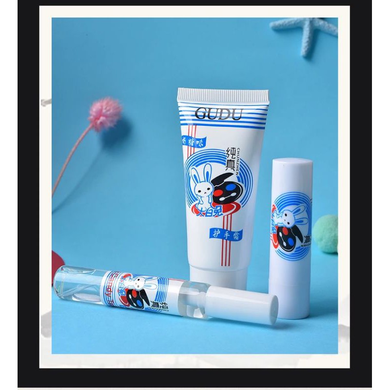lotion.perfume.lipbalm set!大白兔 香水礼盒white rabbit gift set 3 in 1 ...