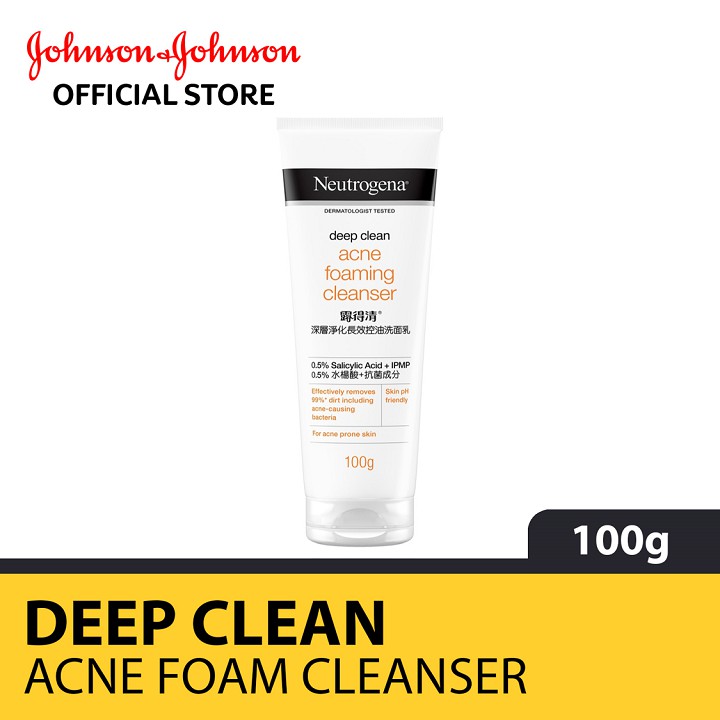 Neutrogena Deep Clean Acne Foaming Cleanser 100g Shopee Malaysia