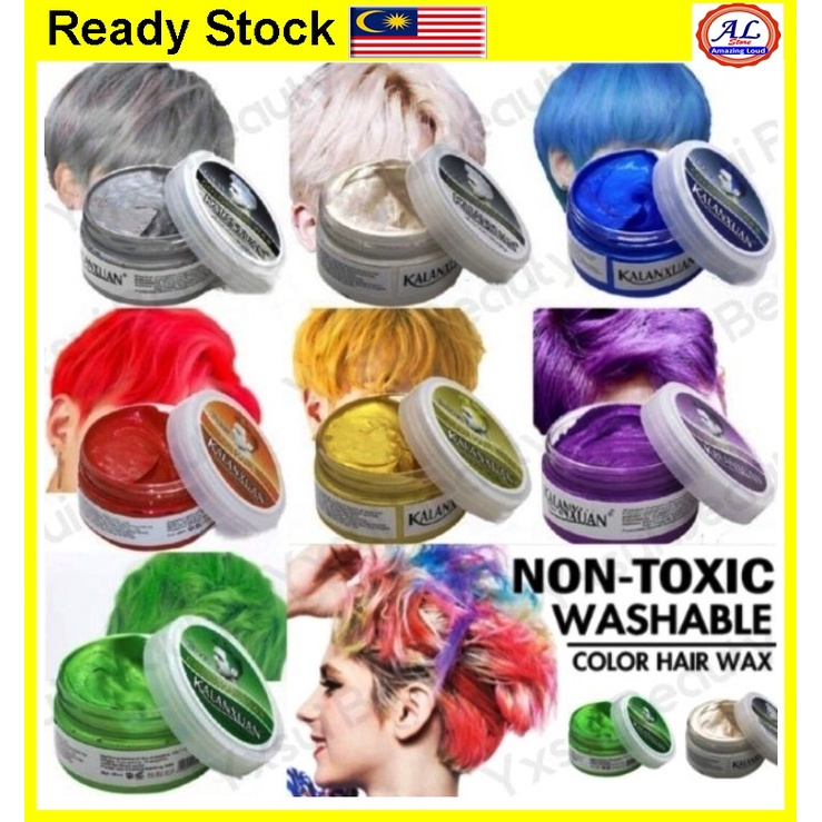 TEMPORARY HAIR WAX Color Hair Gel Kalanxuan 一次性染发蜡 POMADE COLOUR Lilin