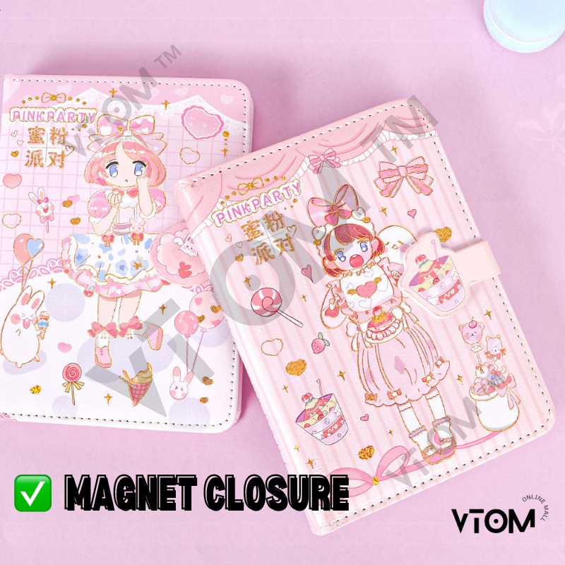 VTOM Notebook A5 Cute PU Leather Cover 128 Color Pages 10.3cm x 14.4cm ...