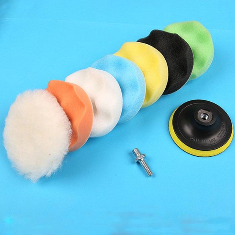 Sponge Polishing Foam Waxing Buffing Pads Set Kit Compound Auto Car