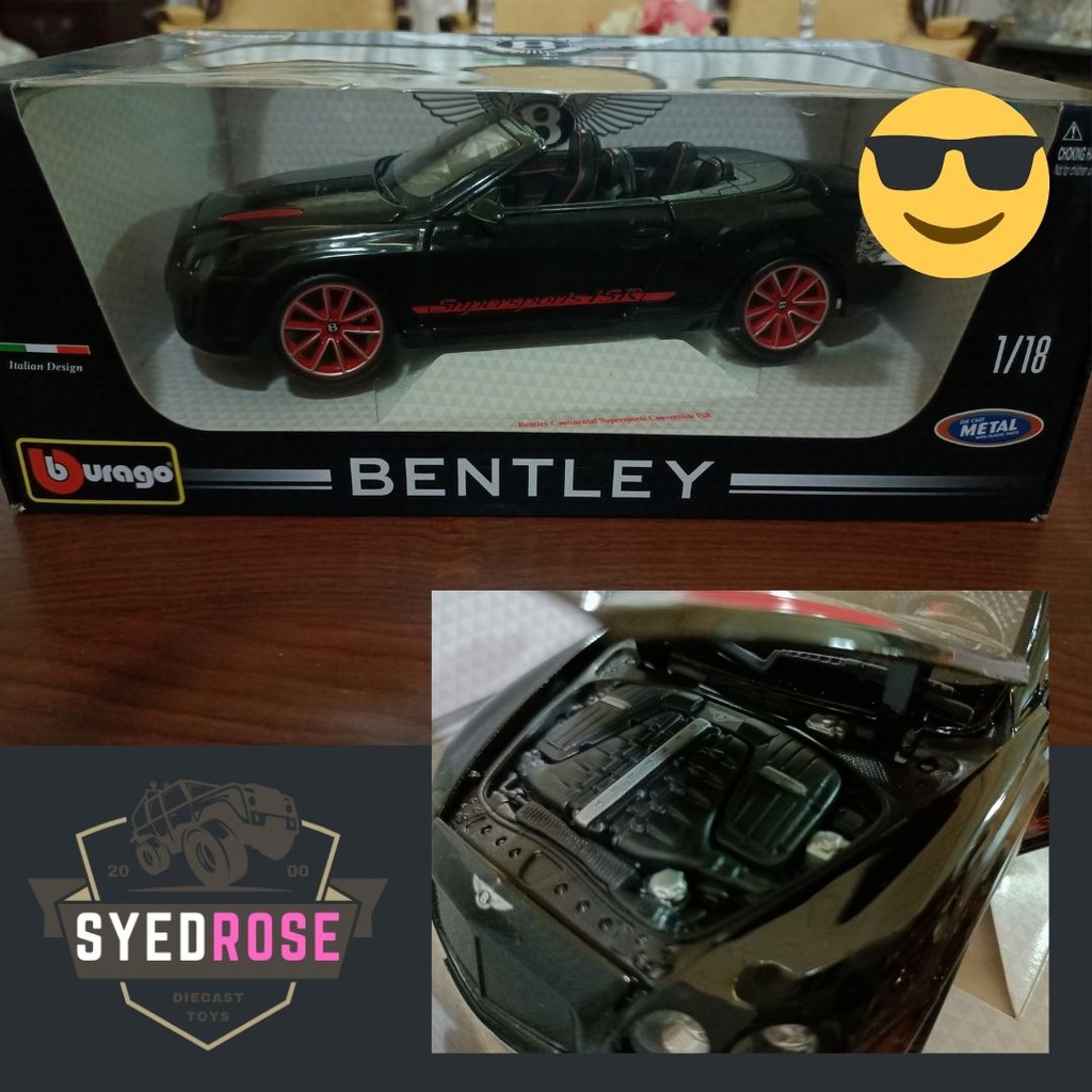 BENTLEY CONTINENTAL SUPERSPORTS ISR Cabrio 1:18 Bburago Diecast Vitrinenmodell EUR 34,90 - DE