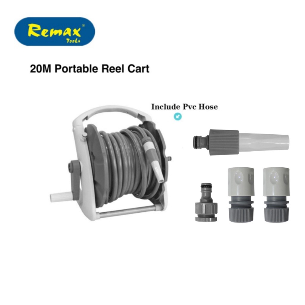 SEMENYIH REMAX PORTABLE REEL CART 20Meter Hose Reel Set/Garden Hose ...