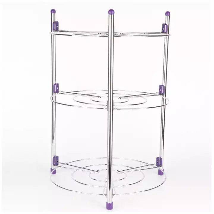 3 LAYER STAINLESS STEEL KITCHEN RACK STORAGE PAN POT ORGANIZER RACK