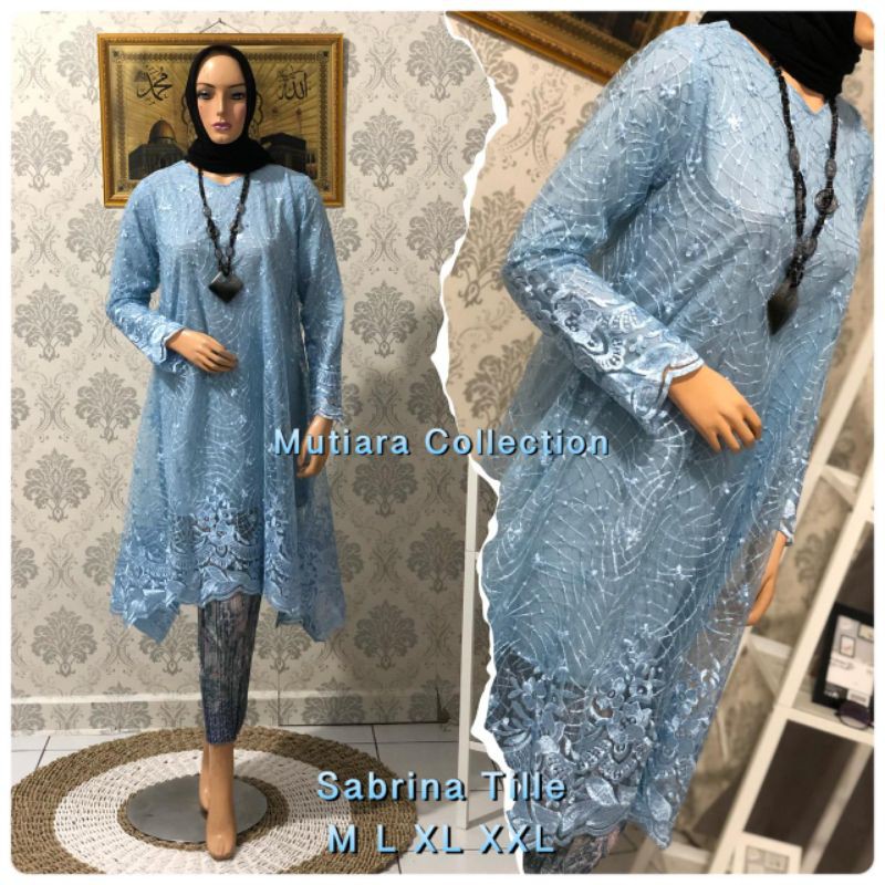 Mut SABRINA/ tulle Material Embroidery/Traditional motif/modern kebaya ...