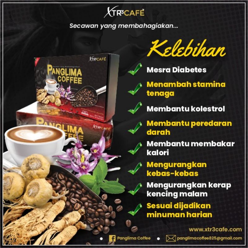 KOPI PANGLIMA TENAGA LUAR BIASA TANPA GULA MESRA DIABETIS DAN