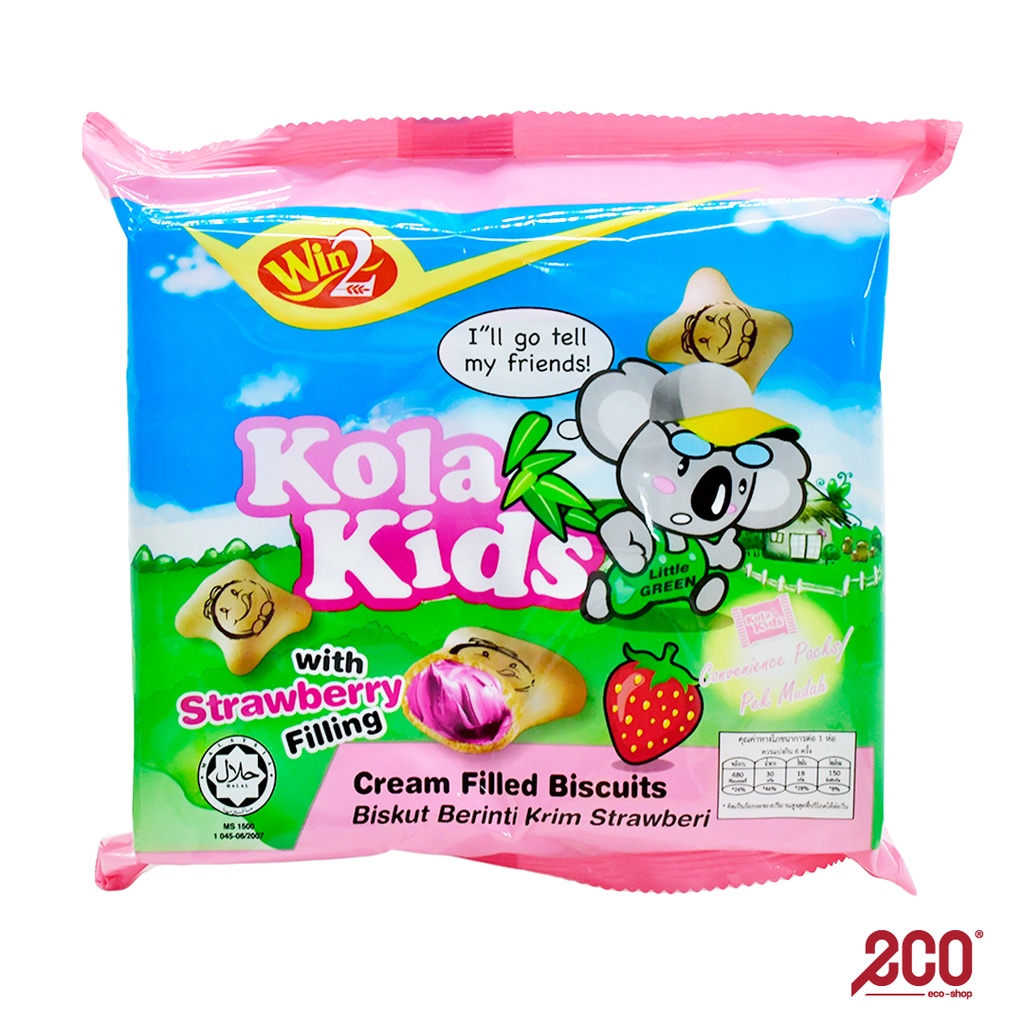 Win2 Koala Kids Biscuit with Strawberry Filling 24g (4sachet/pack