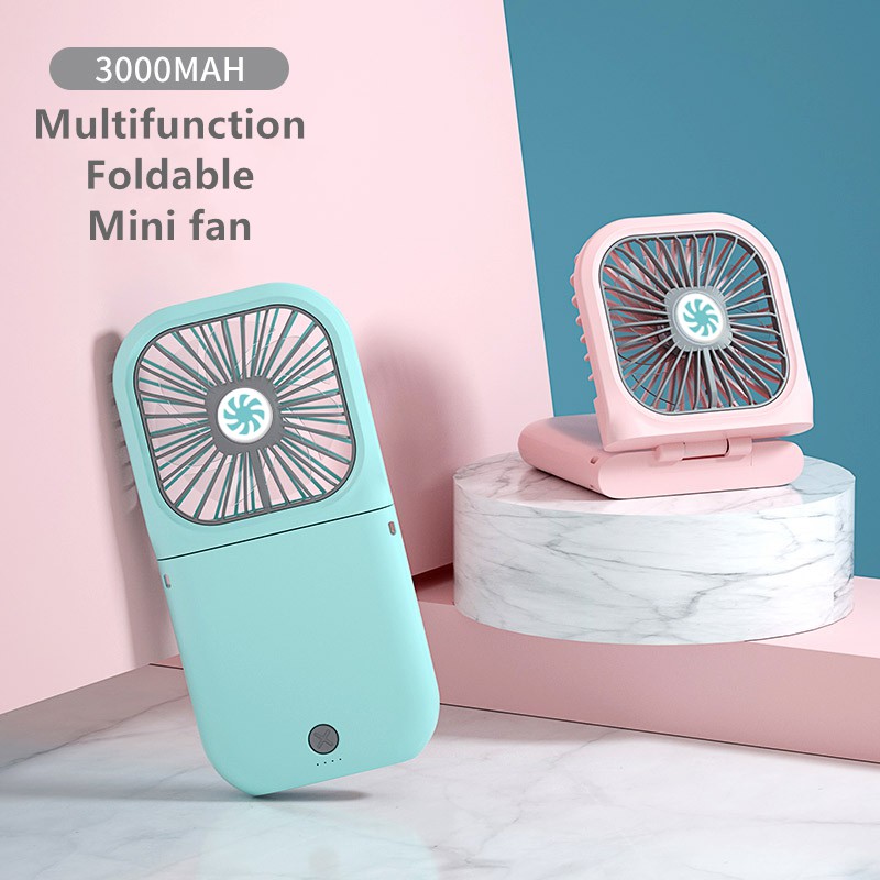 Power Bank Fan USB Mini Fan Multifunctional foldable fan Portable ...