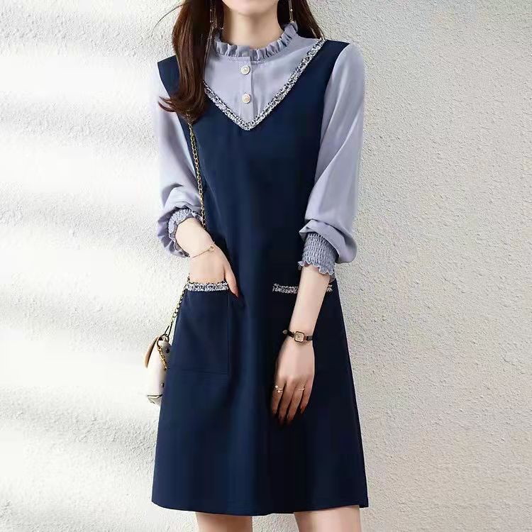 Fashion Dress Elegant A Line Sweet Split Long Sleeve Plus Size OL ...