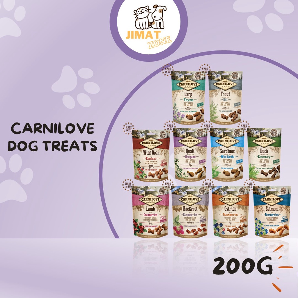 Carnilove Crunchy Snack Duck & Raspberries Traktaties voor katten