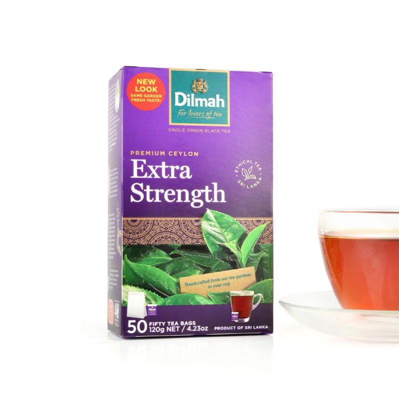 Dilmah Extra Strength 50 Tea Bags Premium Ceylon Tea (Black Tea