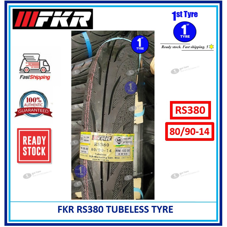TAYAR FKR MOTORCYCLE TYRE RS380 (MAXXIS DIAMOND) 80/9014 TUBELESS