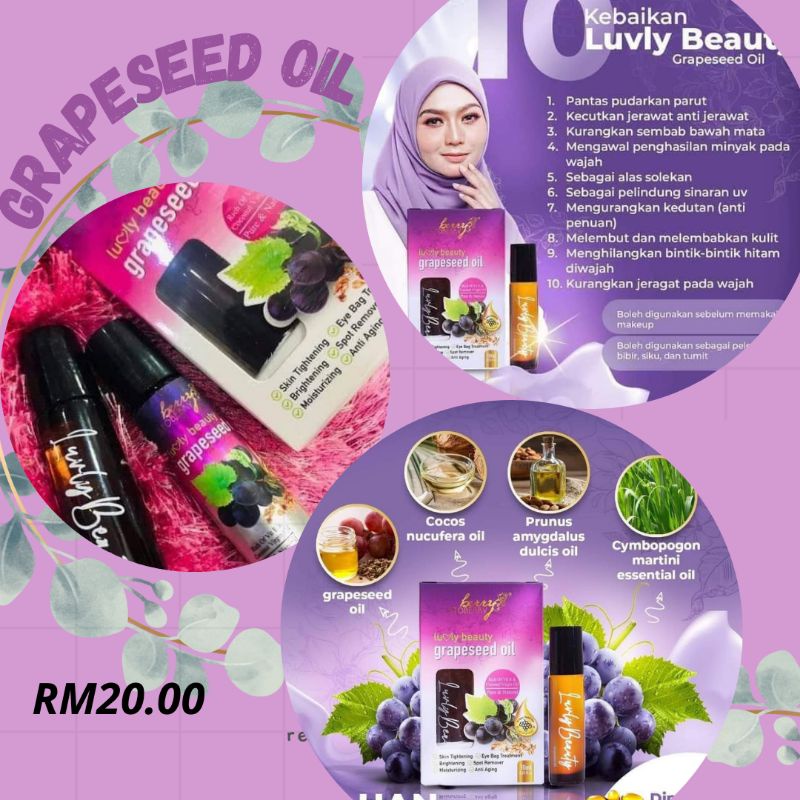 grapeseed oil luvly beauty Shopee Malaysia