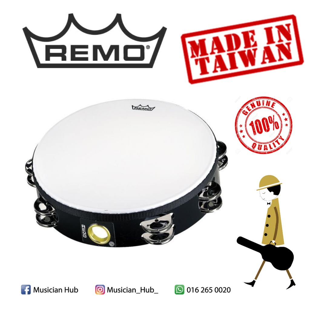 Tamburello REMO TA-5210-70 - 10" Con Piattini Cromati - Foto 10