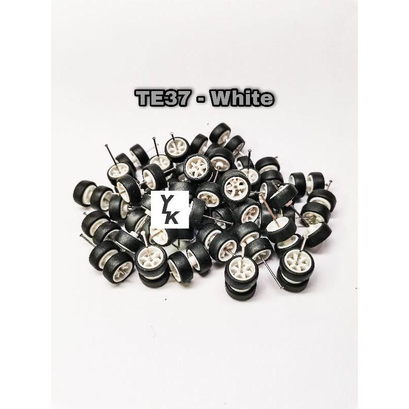 1/64 tayar getah rim - 10set of TE37 white (oem) rubber wheels , hot ...