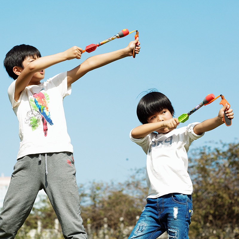 Rubber band Slingshot rotating flight launch rocket launcher whistle