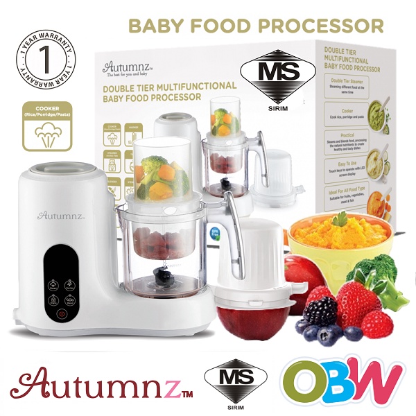 Autumnz Double Tier Multifunctional Baby Food Processor (New Design