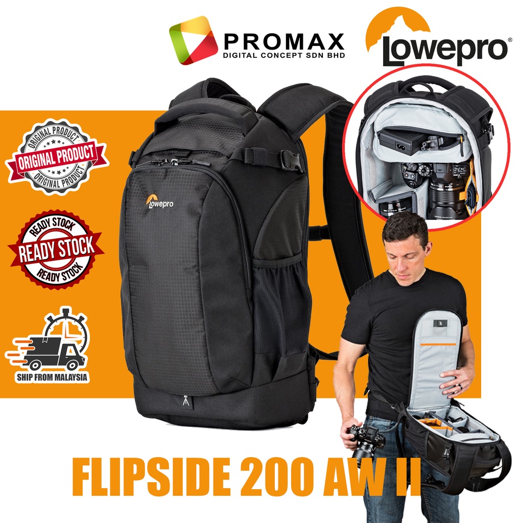 Lowepro Flipside 200 AW II Camera Backpack (Black)