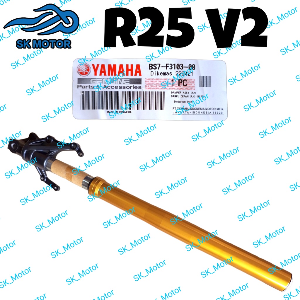 Yamaha YZF-R25 R25 New V2 Original Front Fork Assy Damper Absorber BS7 ...