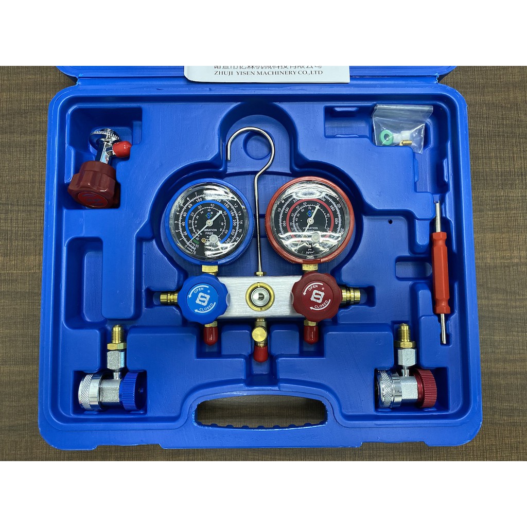 TOMODACHI A/C Manifold Meter Gauge R134a R404 R22 R12 Heavy Duty & High