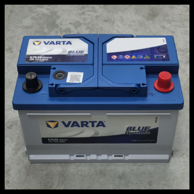 VARTA 57539 DIN75L BATTERY PROTON X70 TOYOTA HILUX FORTUNER FORD RANGER  KUGA VOLKSWAGEN GOLF TIGUAN PASSAT DIN75