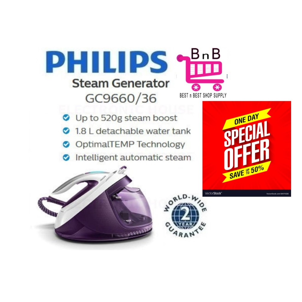 PerfectCare Elite Plus Steam generator iron GC9660/36