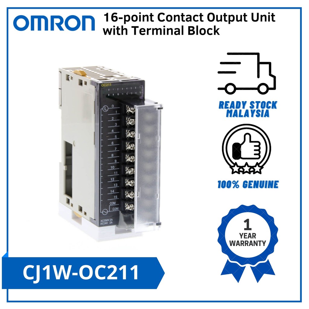 Ready Stock Omron Cj1w Oc211 Digital Output Unit 16 Relay Output 2a