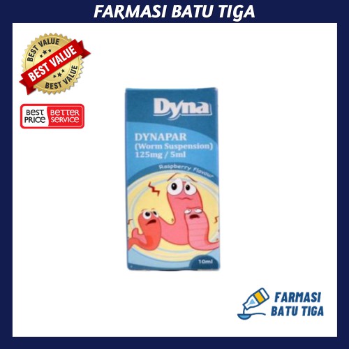 DYNA DYNAPAR WORM SUSPENSION 125MG/5ML (EXP DATE01/02/2025) Shopee