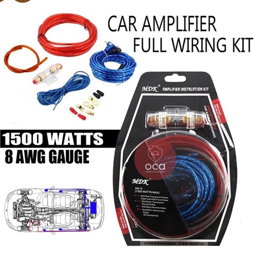 Car Audio 4 Gauge Cable Kit Amp Amplifier Install RCA Subwoofer Sub Wiring  New 