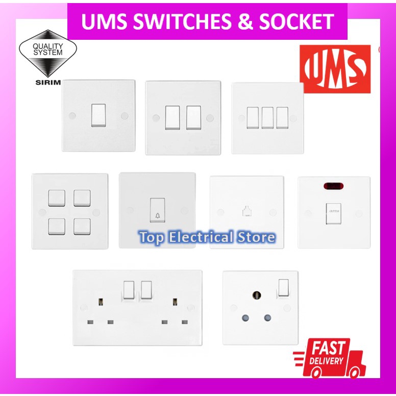 UMS BAKELITE SERIES (2 SERIES) SWITCHES & SOCKET OUTLET (SIRIM) 13A ...