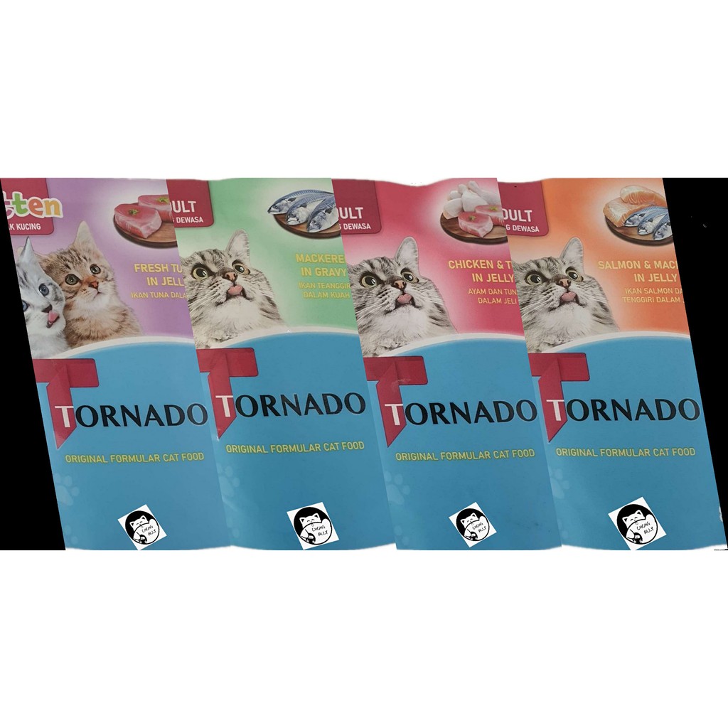 TORNADO CAT FOOD POUCH 80G ONLY CAT FOOD - WET FOOD - 1BOX (15PACK ...