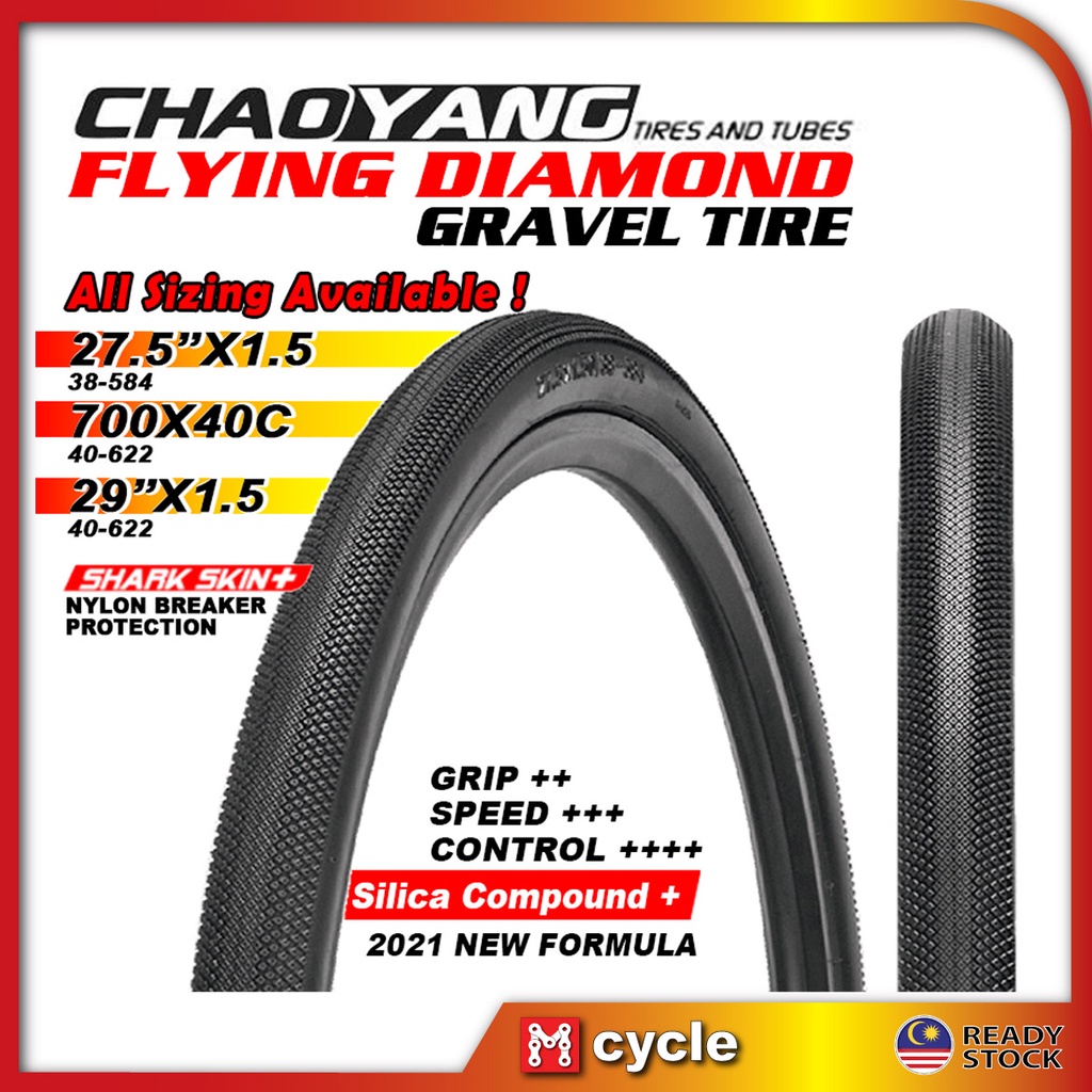Chaoyang Flying Diamond Gravel Tire 29 27.5 700 40C 40-622 Fold Road ...