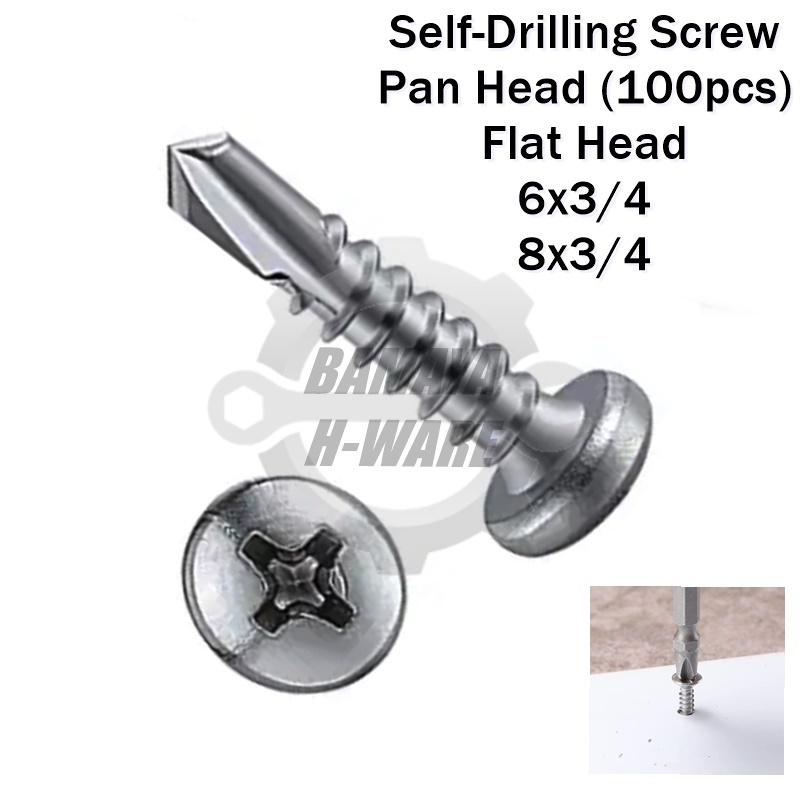 Self Drilling Screw Pan Head/Flat Head. 3/4 Self Drilling Screw for