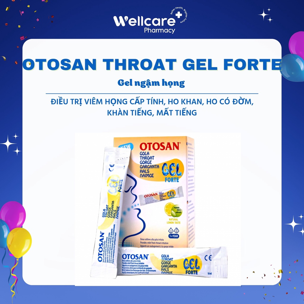 Otosan Throat Gel Forte Helps Relieve Cough, Sore Throat, Sore Throat