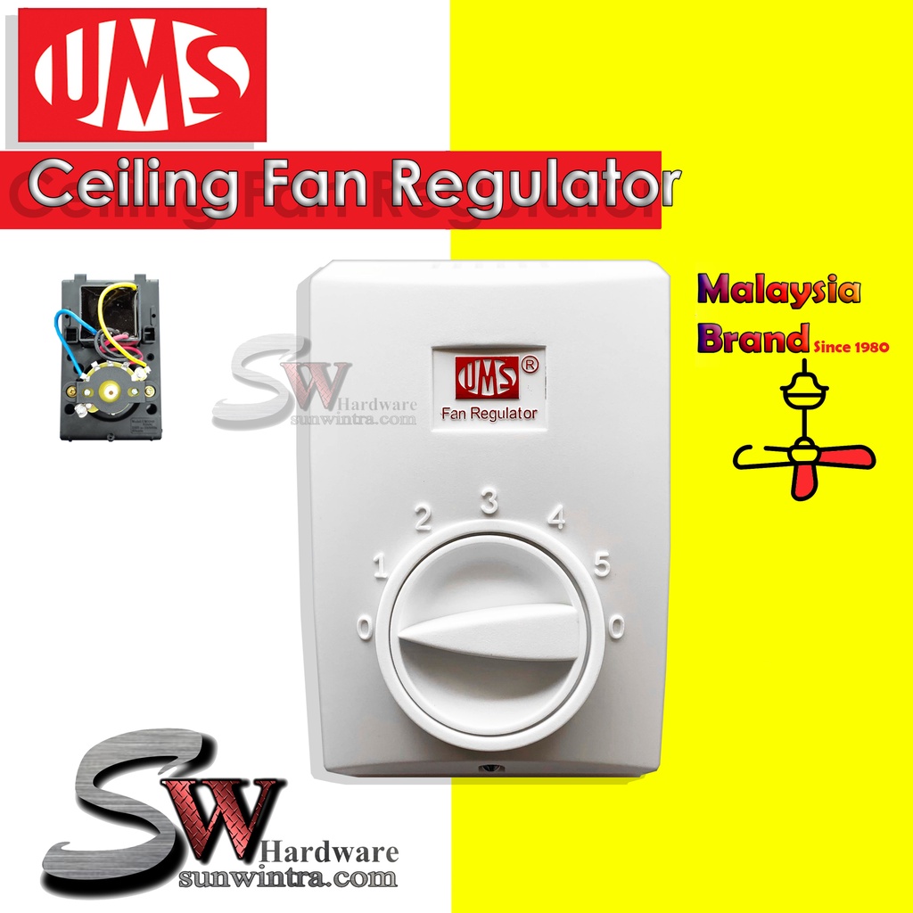 UMS CEILING FAN REGULATOR UMS29C / UMS260C 5 SPEED SELECT / MULTI FAN