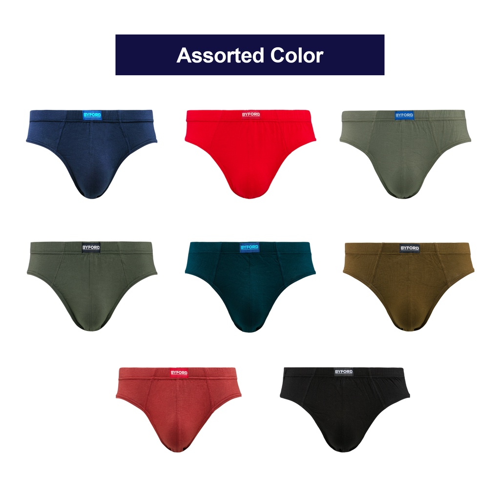 (5 Pcs) Byford Men Bamboo Spandex Men Underwear Assorted Colours ...