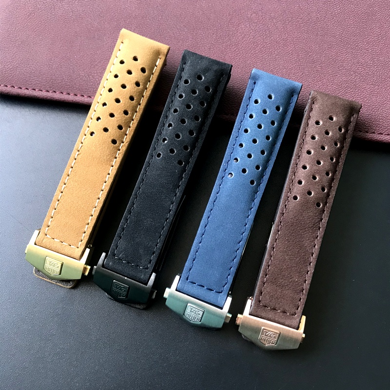 20mm 22mm 24mm Mate Genuine Leather Watchband For TAG Heuer watch strap CARRERA Watch Strap MONACO watchband AQUARACER Bracelet