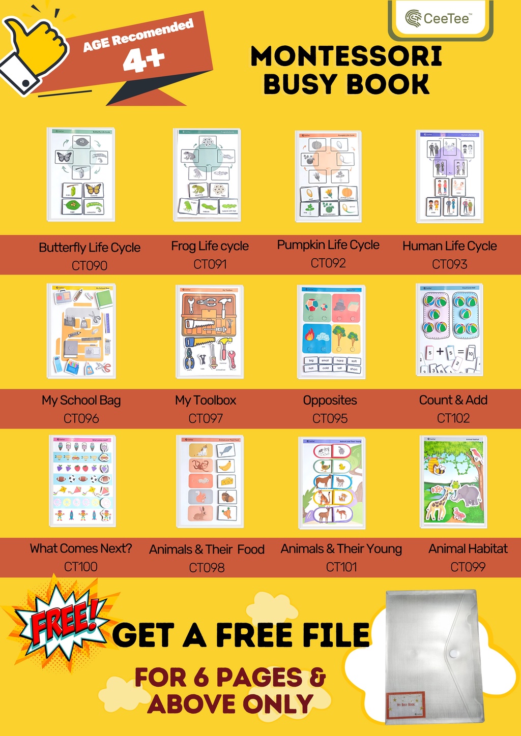 Montessori Kids Learning Busy Book | Buku IQ Interaktif kanak kanak ...