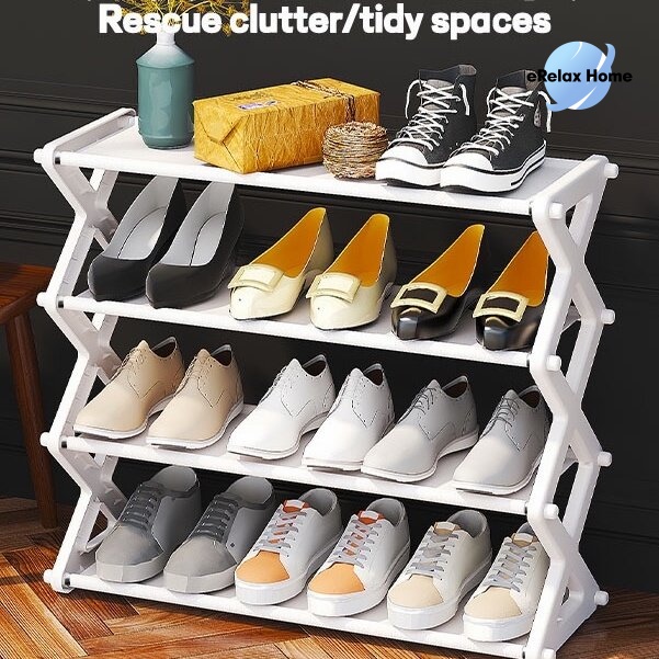 Shoes Rack Foldable Portable 4 & 5Tier/Layers Multifunctional Organizer ...