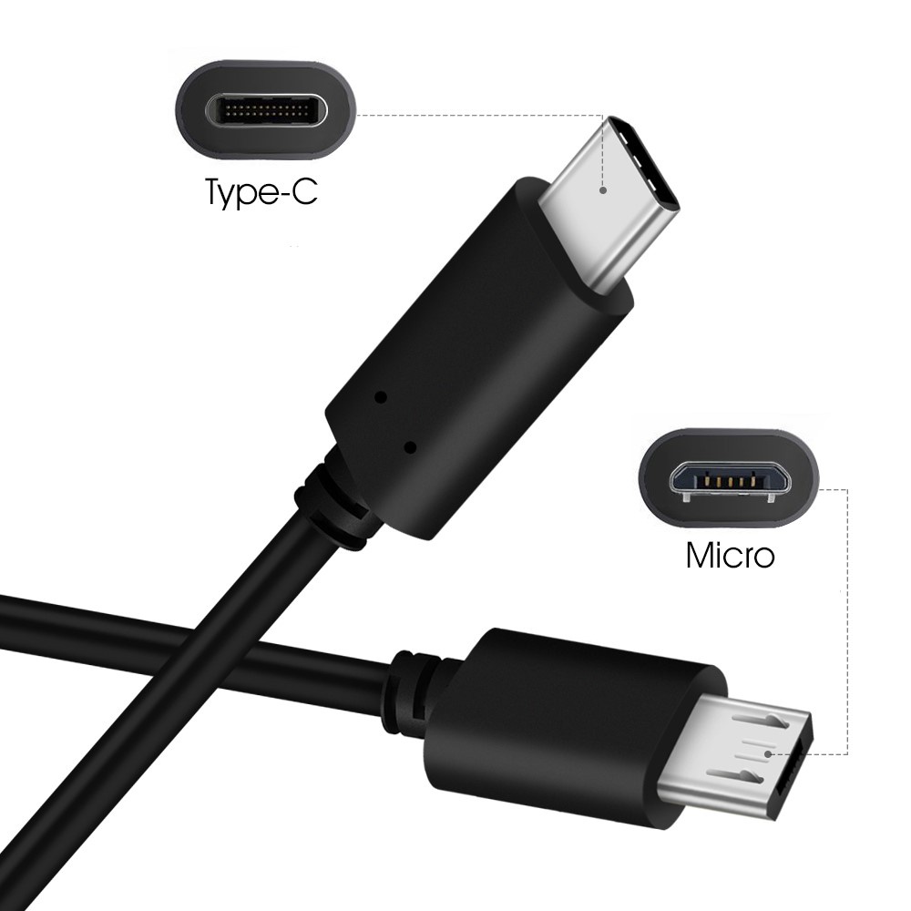 Type C Male To Micro USB Male Sync Charge Data Cable 30CM | Shopee Malaysia